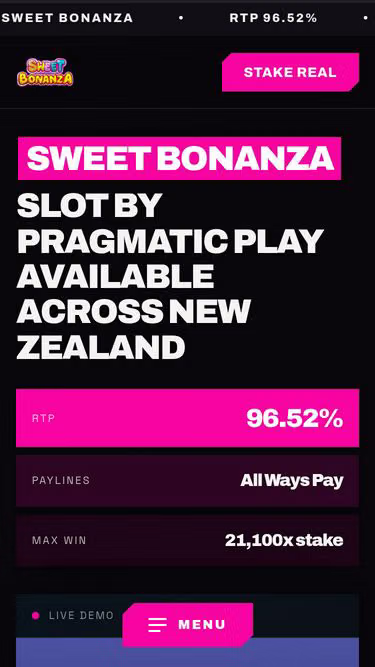 Screenshot of sweetbonanzagame.nz