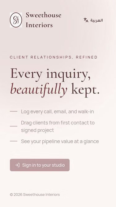 Screenshot of sweethouse.business