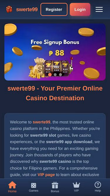 Screenshot of swerte99.sbs