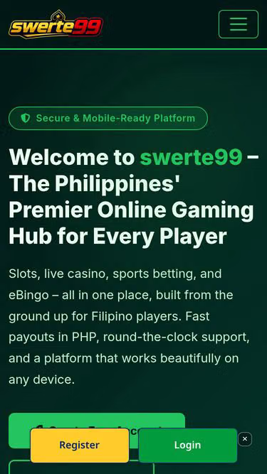 Screenshot of swerte99.vu