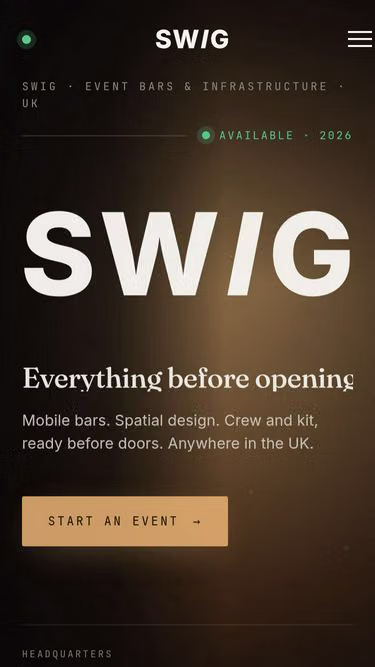 Screenshot of swig.info