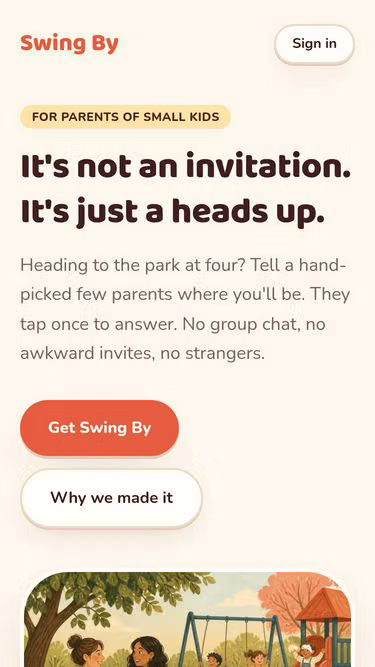 Screenshot of swingby.fun
