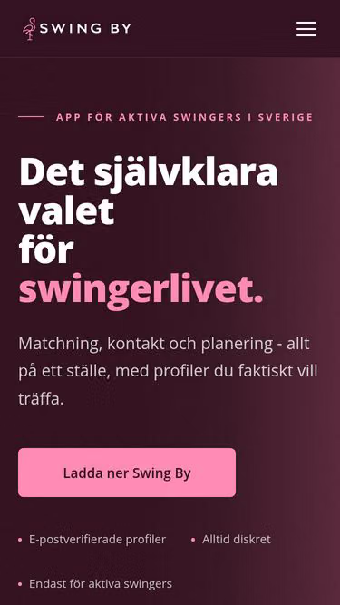 Screenshot of swingby.se