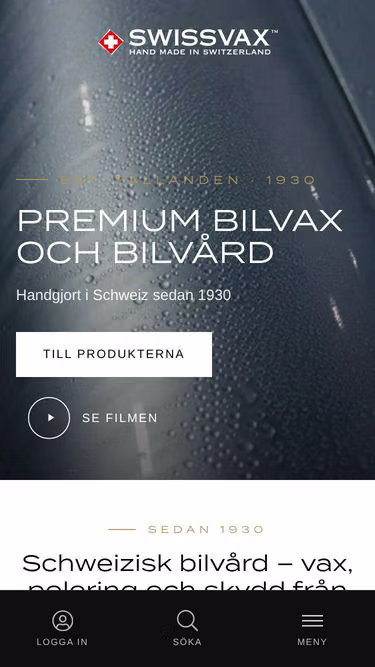 Screenshot of swissvax.se