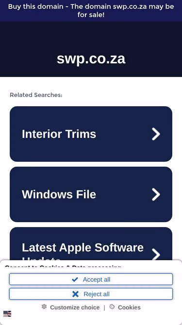 Screenshot of swp.co.za