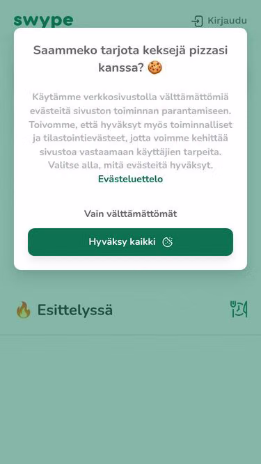 Screenshot of swype.fi