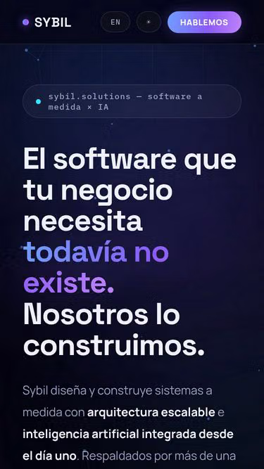 Screenshot of sybil.solutions