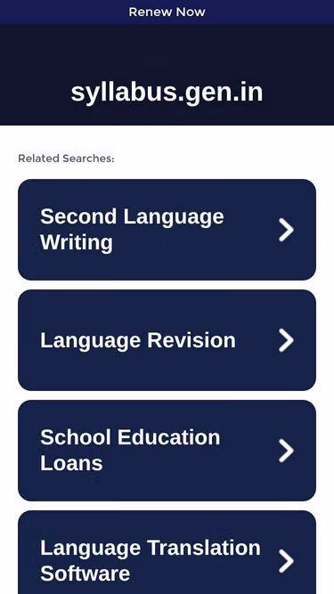 Screenshot of syllabus.gen.in