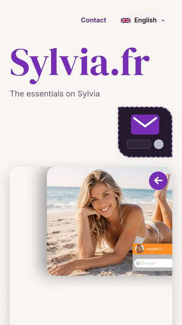 Screenshot of sylvia.fr