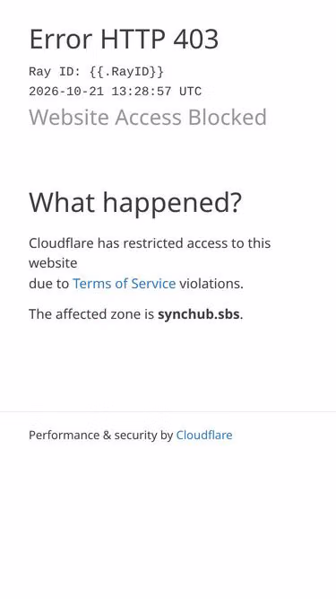 Screenshot of synchub.sbs