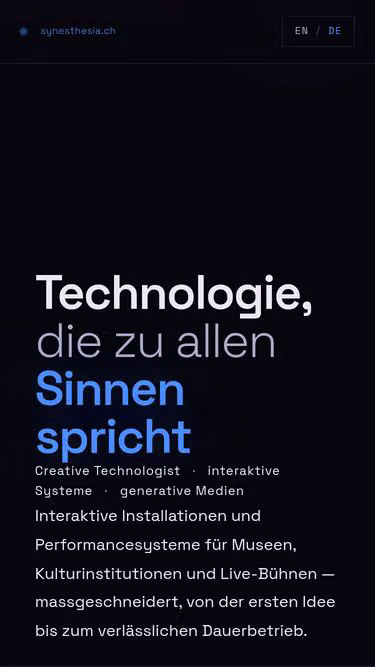 Screenshot of synesthesia.ch