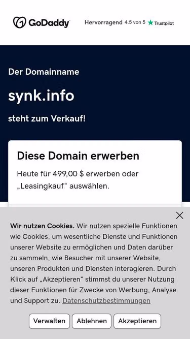 Screenshot of synk.info
