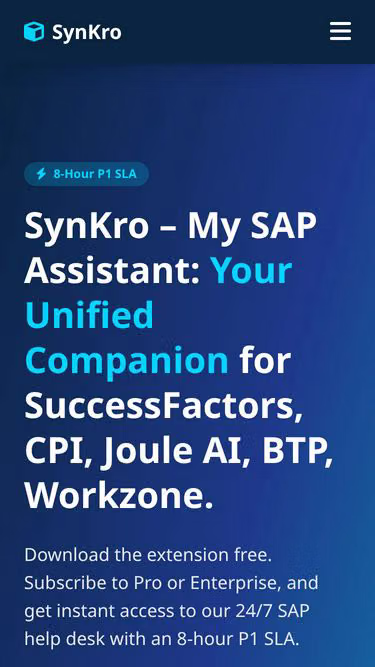 Screenshot of synkro.support