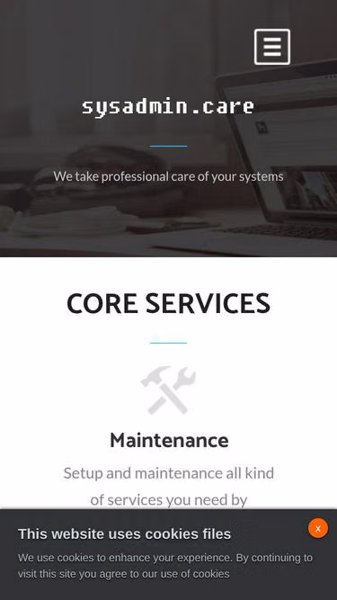 Screenshot of sysadmin.care