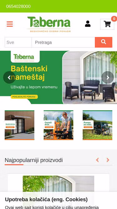 Screenshot of taberna.rs