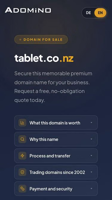 Screenshot of tablet.co.nz