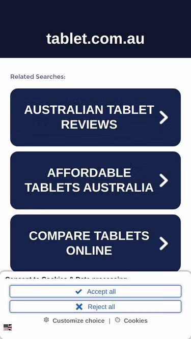 Screenshot of tablet.com.au