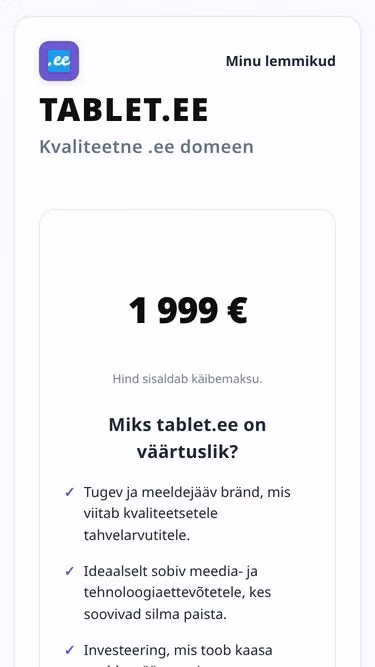 Screenshot of tablet.ee