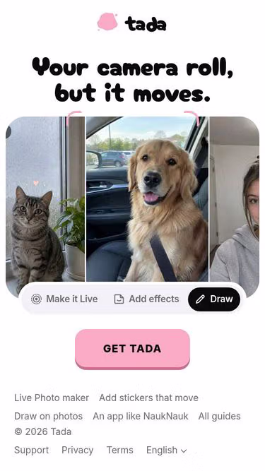Screenshot of tada.photos