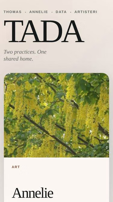 Screenshot of tada.se