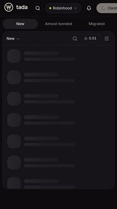 Screenshot of tada.trading