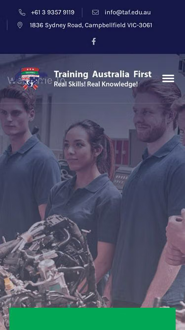 Screenshot of taf.edu.au