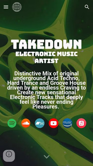 Screenshot of takedown.one
