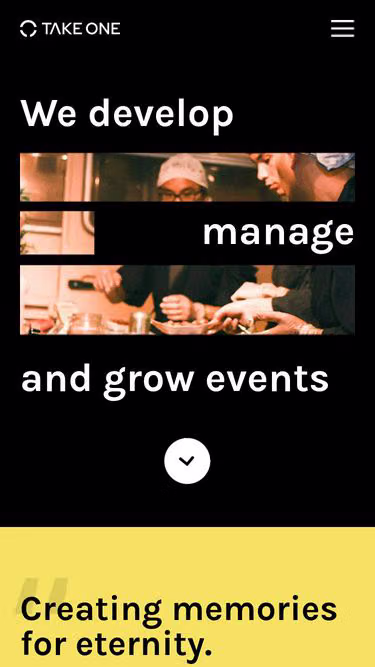 Screenshot of takeone.events