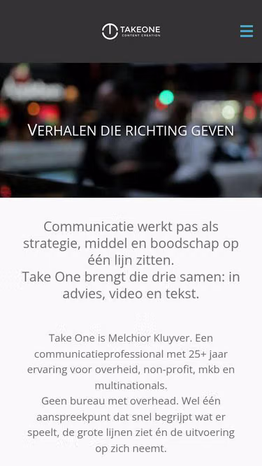 Screenshot of takeone.nl