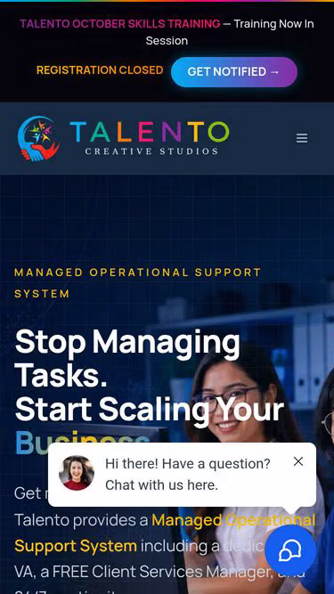 Screenshot of talento.services