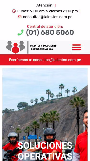 Screenshot of talentos.com.pe