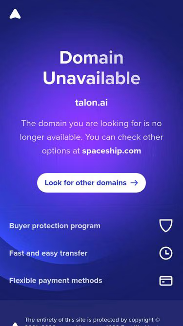 Screenshot of talon.ai