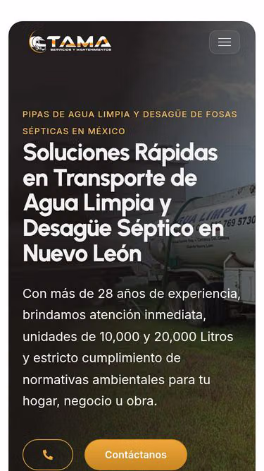 Screenshot of tama.com.mx