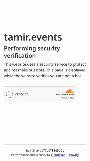 Screenshot of tamir.events