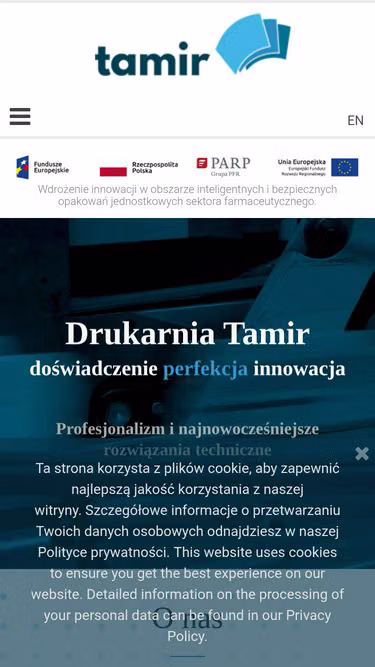 Screenshot of tamir.pl