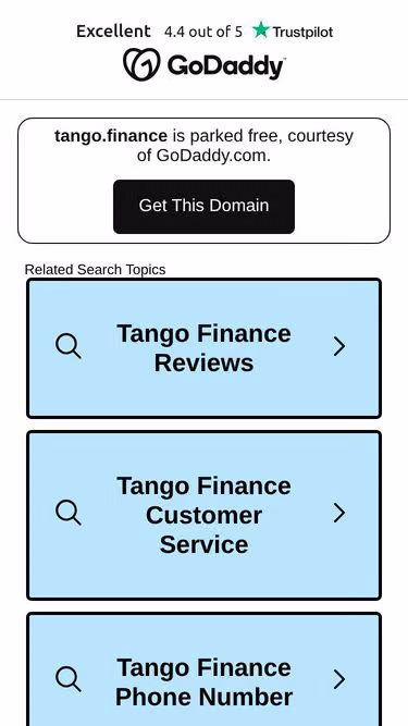 Screenshot of tango.finance