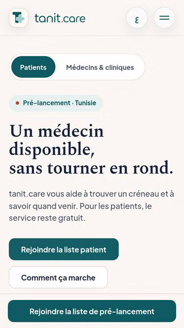 Screenshot of tanit.care