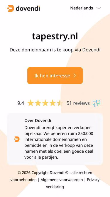 Screenshot of tapestry.nl