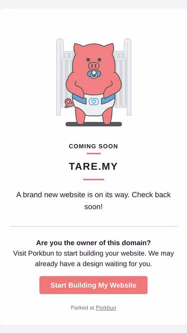 Screenshot of tare.my