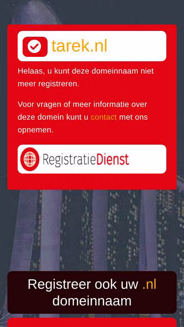 Screenshot of tarek.nl