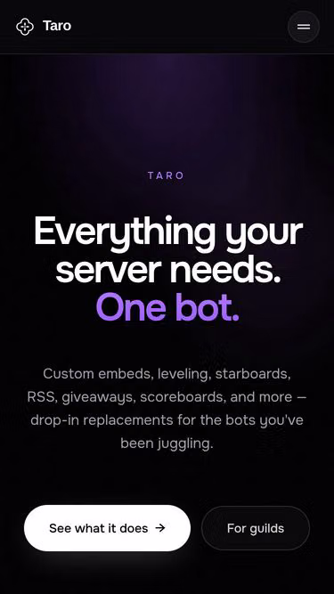 Screenshot of taro.gg