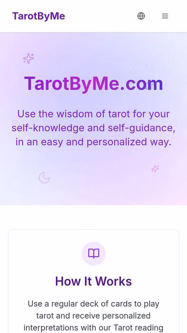 Screenshot of tarot.app.br