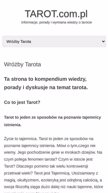 Screenshot of tarot.com.pl