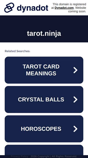 Screenshot of tarot.ninja