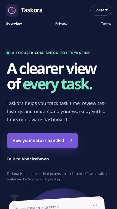 Screenshot of taskora.fit