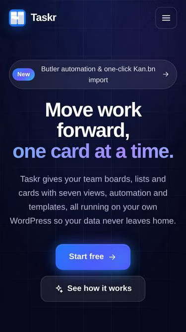Screenshot of taskr.biz