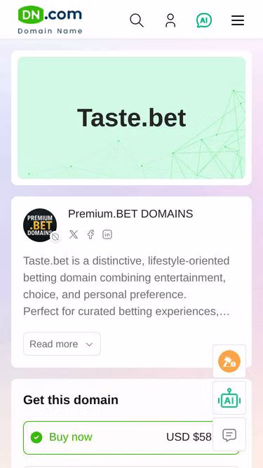 Screenshot of taste.bet