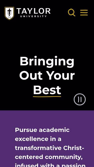 Screenshot of taylor.college