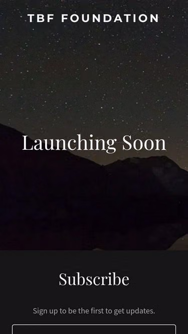 Screenshot of tbf.foundation