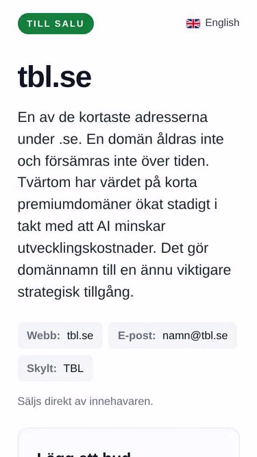 Screenshot of tbl.se